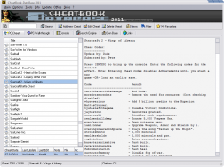 Wygląd programu CheatBook-DataBase 2011